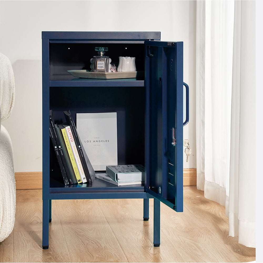 ArtissIn Metal Locker in blue, featuring adjustable shelf and practical design for versatile storage solutions.